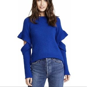 Endless Rose Cobalt Blue Cutout Sweater